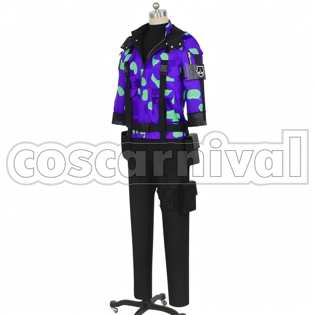 Disney Twisted-Wonderland Outfit Rook Hunt Beans Camo Cosplay Costume