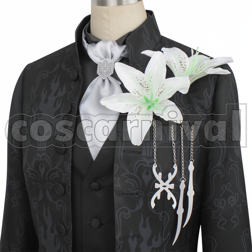 Disney Twisted-Wonderland Outfit Idia Shroud Role-play Groom Cosplay Costume