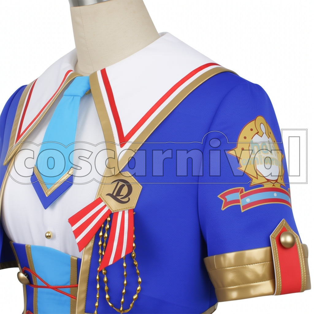 Umamusume: Pretty Derby Tokai Teio 3rd Live Outfit Glorious Azure Cosplay Outfit