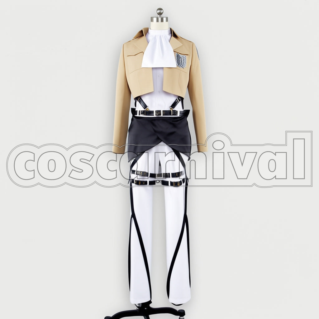 Attack on Titan Women’s Size XS Survey Corps Captain Levi Version 3 Cosplay Costume
