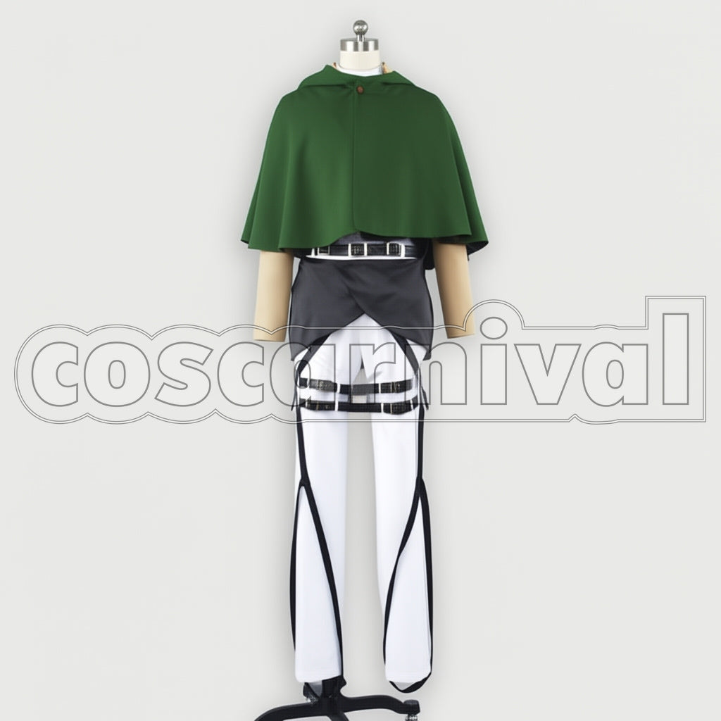 Attack on Titan Women’s Size XS Survey Corps Captain Levi Version 3 Cosplay Costume
