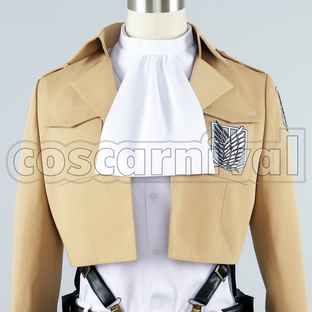 Attack on Titan Women’s Size XS Survey Corps Captain Levi Version 3 Cosplay Costume