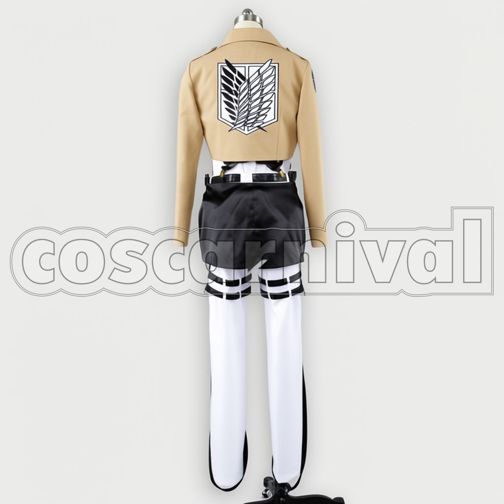 Attack on Titan Women’s Size XS Survey Corps Captain Levi Version 3 Cosplay Costume