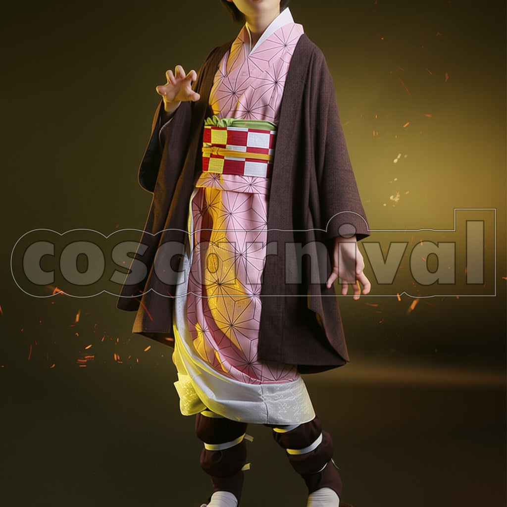 Demon Slayer: Kimetsu no Yaiba Anime Deluxe Version Nezuko Kamado Cosplay Costume