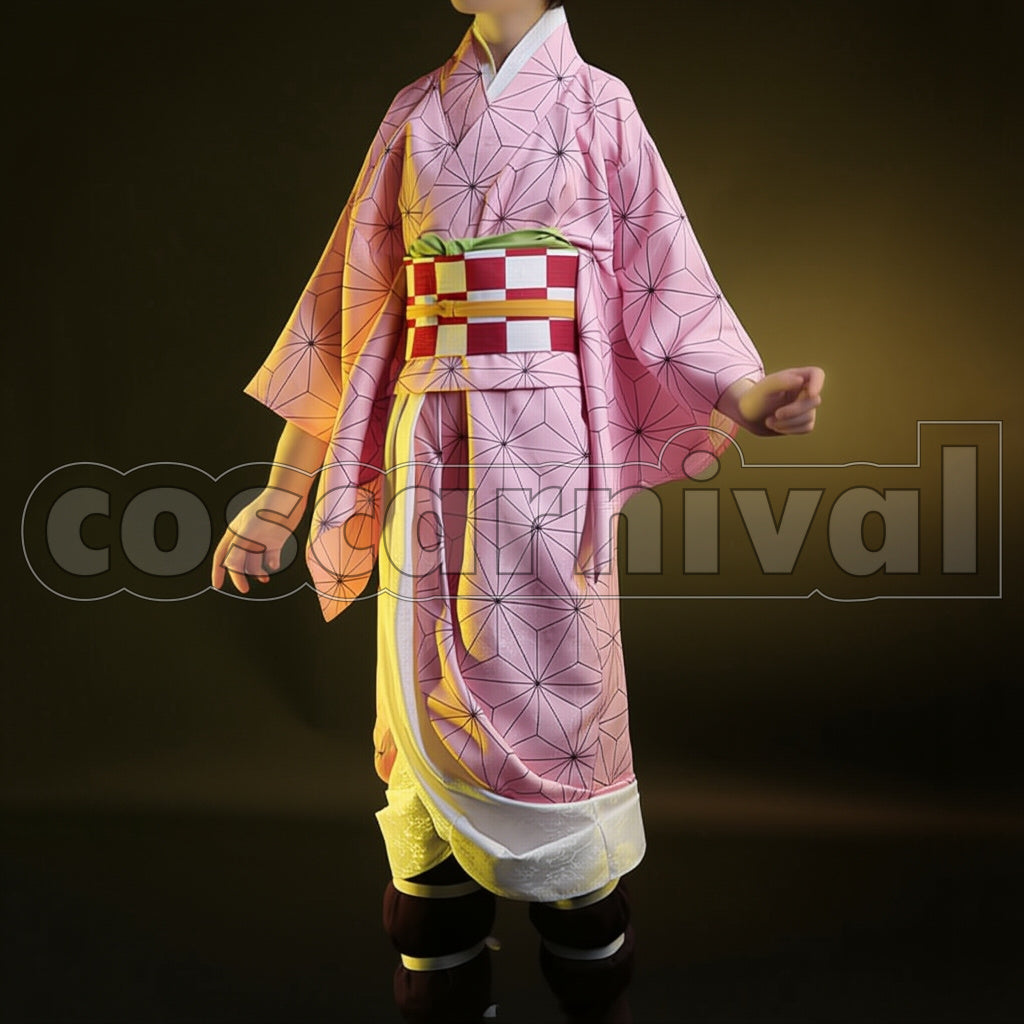 Demon Slayer: Kimetsu no Yaiba Anime Deluxe Version Nezuko Kamado Cosplay Costume