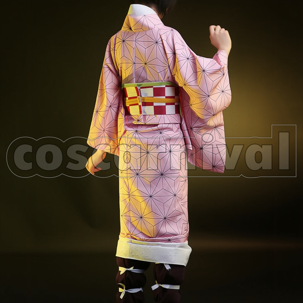 Demon Slayer: Kimetsu no Yaiba Anime Deluxe Version Nezuko Kamado Cosplay Costume