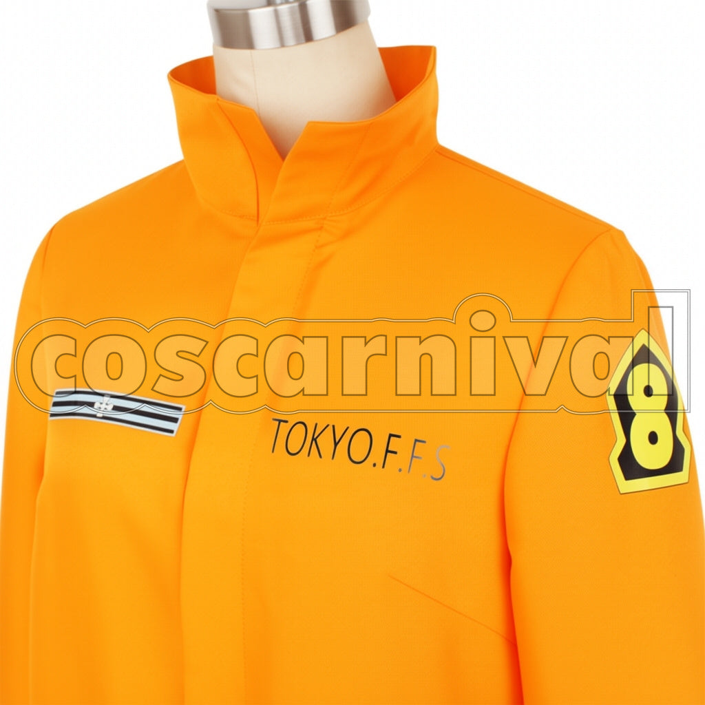 Fire Force Shinra Kusakabe / Akitaru Obi / Takehisa Hinawa / Maki Oze Cosplay Costume