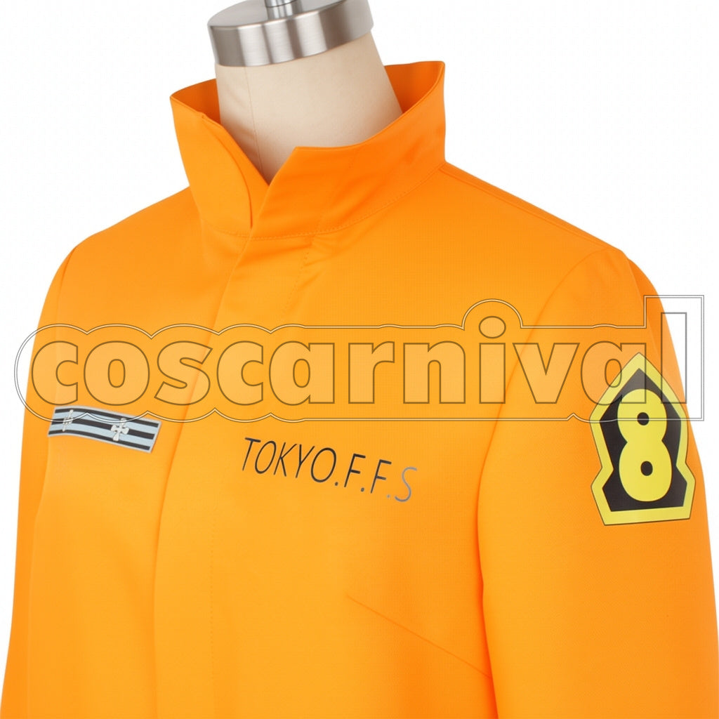 Fire Force Shinra Kusakabe / Akitaru Obi / Takehisa Hinawa / Maki Oze Cosplay Costume