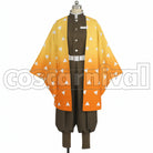 Demon Slayer: Kimetsu no Yaiba Anime Version Zenitsu Agatsuma Cosplay Costume
