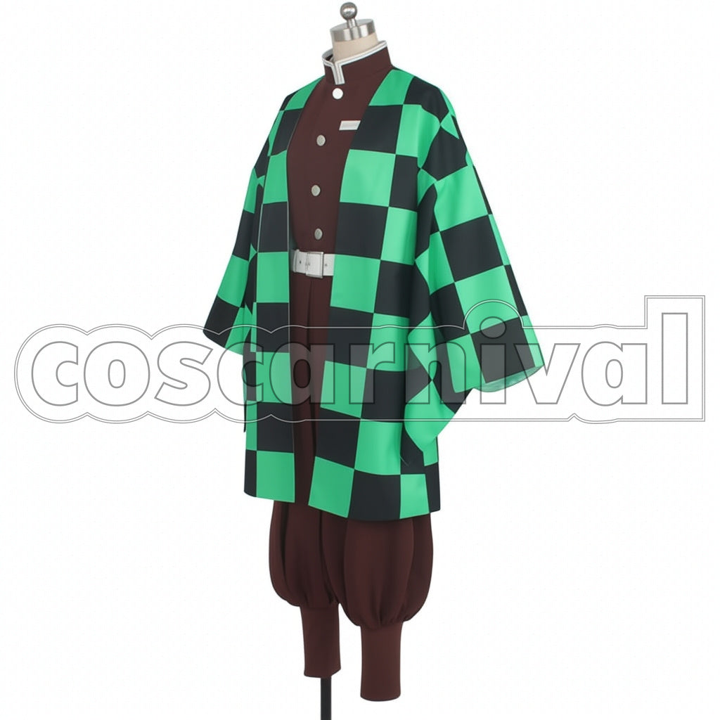 Demon Slayer: Kimetsu no Yaiba Anime Version Tanjiro Kamado Cosplay Costume