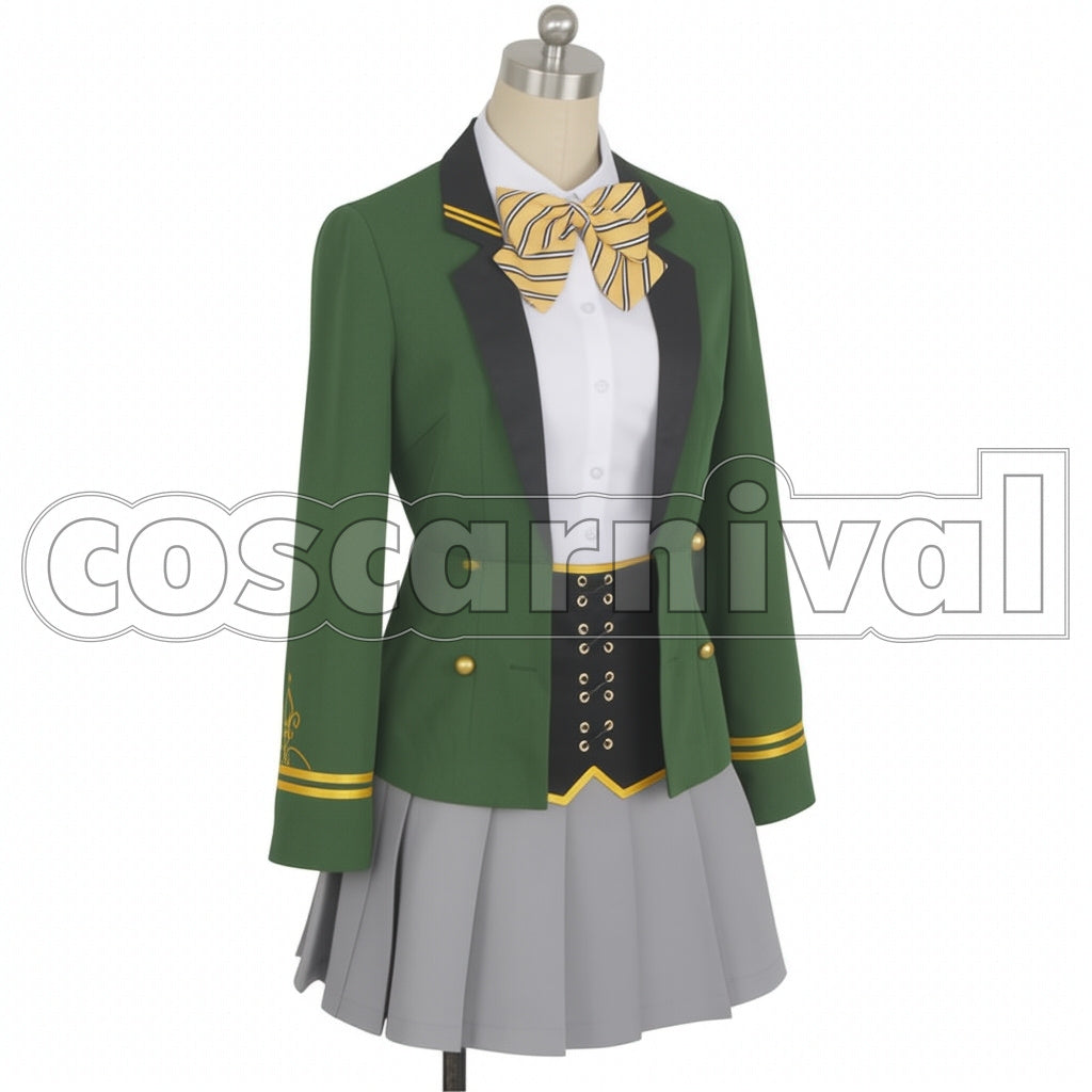 On Air! Tomoe Miwa Jewelry Hill Academy 1 Year School Uniform Cosplay Costume