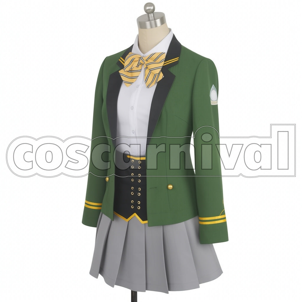 On Air! Tomoe Miwa Jewelry Hill Academy 1 Year School Uniform Cosplay Costume