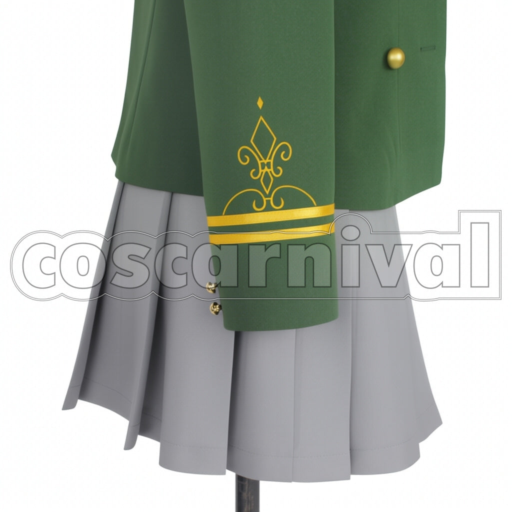 On Air! Tomoe Miwa Jewelry Hill Academy 1 Year School Uniform Cosplay Costume