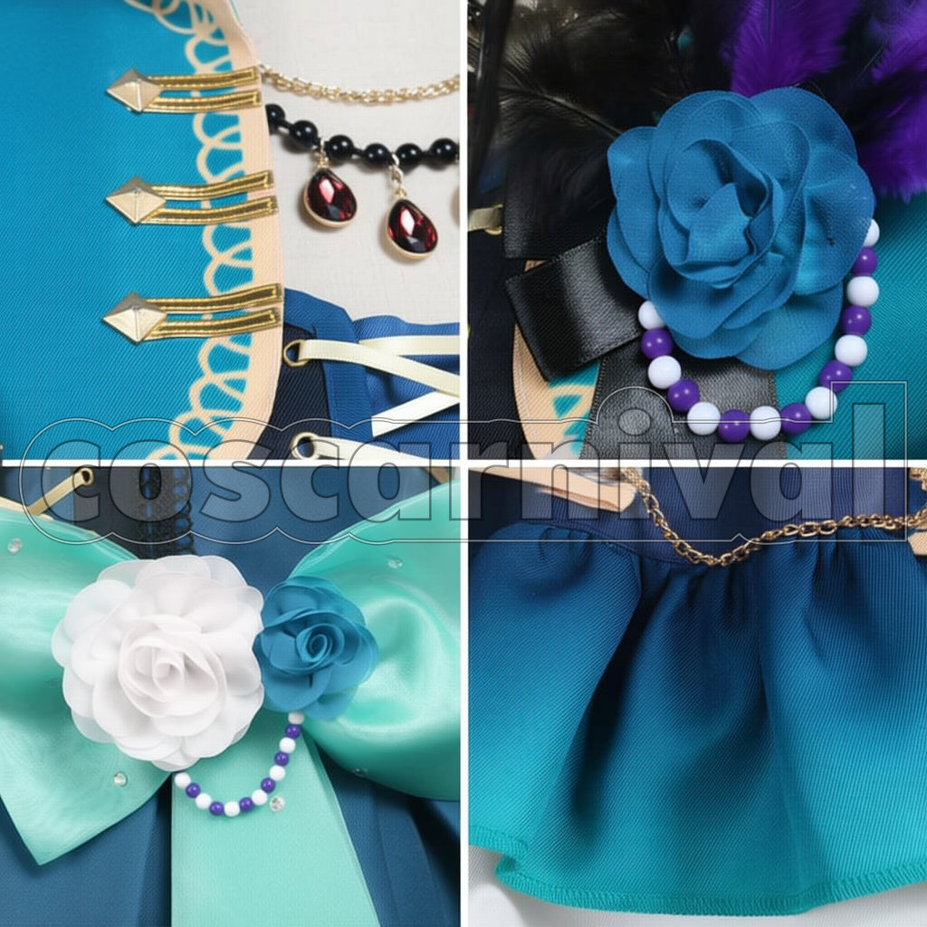 BanG Dream! Rinko Shirokane Roselia 5th Single Opera of the wasteland Cosplay Costume