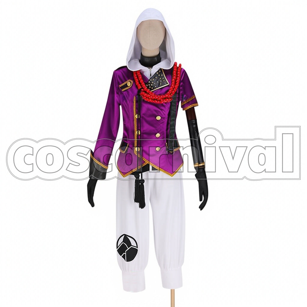 Touken Ranbu ONLINE Musical 2 Part Live Outfit Atsukashiyama Ibun Iwatooshi with Black Coat Cosplay Costume