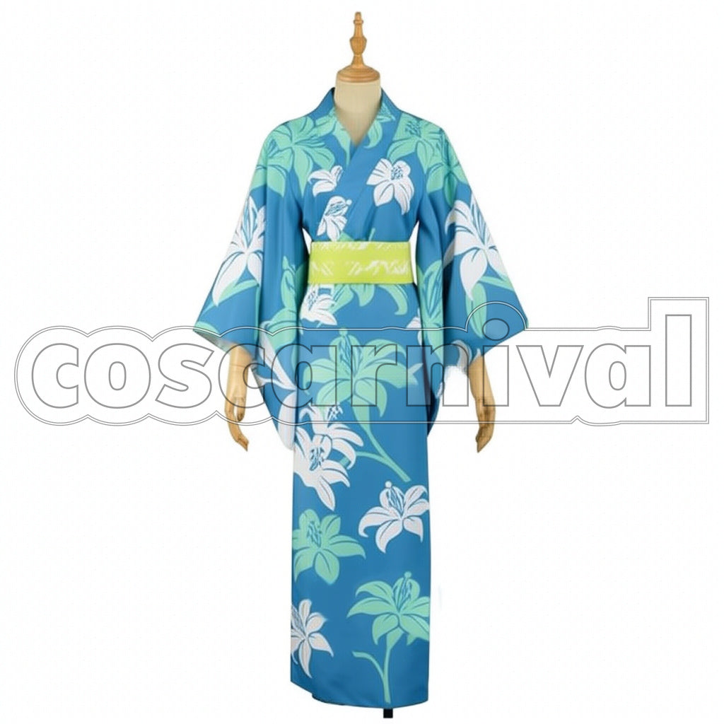 A3! Summer Festival Summer Troupe Yuki Rurikawa Japanese Outfit Kimono Cosplay Costume