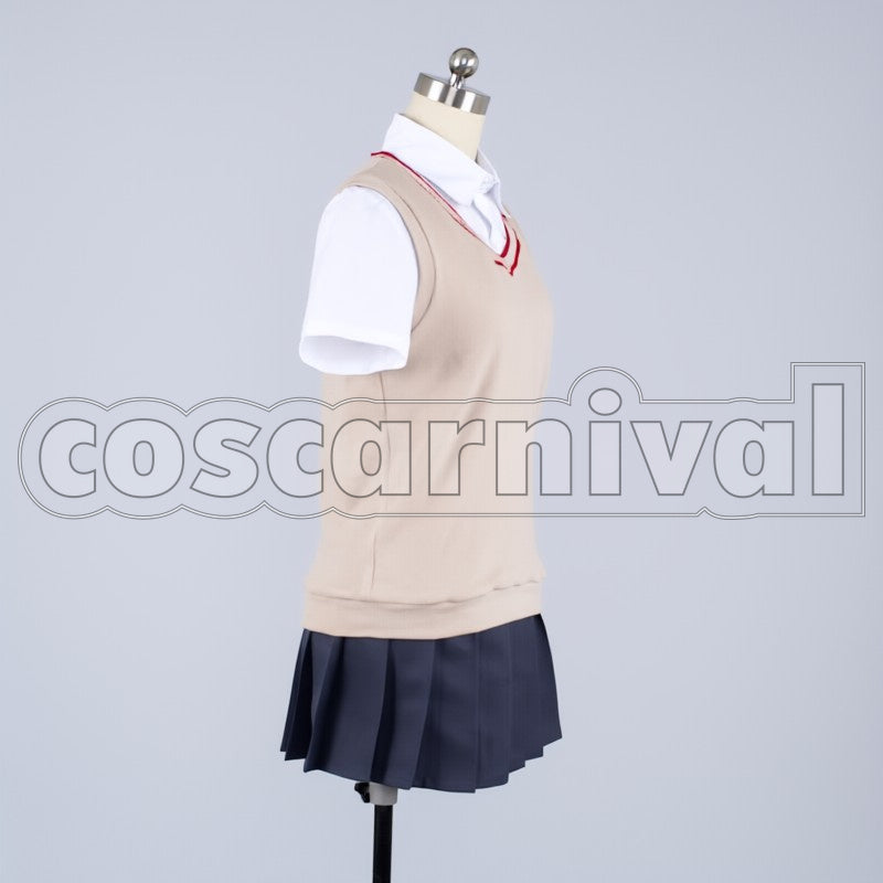 Railgun S Tokiwadai Middle School Mikoto Misaka cosplay costume from A Certain Scientific, side view 2