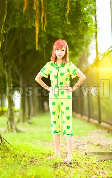 Railgun S Mikoto Misaka Pajamas cosplay costume from A Certain Scientific, front view