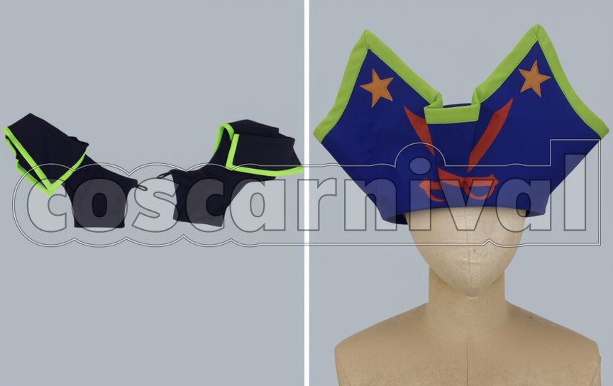 Misumi Ikaruga Captain Sky Pirates Cosplay cosplay costume from A3! Summer Troupe, accessory set view