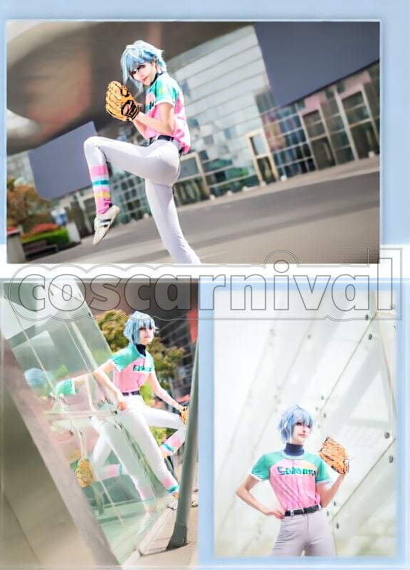 Misumi Ikaruga First Crush Baseball Season 2 PV Baseball Uniform Cosplay cosplay costume from A3! Summer Troupe, front view 2