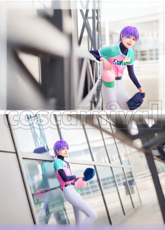Tenma Sumeragi Kazunari Miyoshi Muku Sakisaka Kumon Hyodo First Crush Baseball Season 2 PV Baseball Uniform Cosplay cosplay costume from A3! Summer Troupe, front view 2