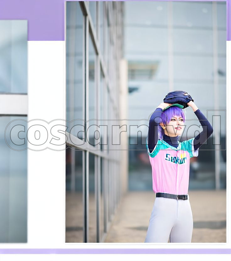 Tenma Sumeragi Kazunari Miyoshi Muku Sakisaka Kumon Hyodo First Crush Baseball Season 2 PV Baseball Uniform Cosplay cosplay costume from A3! Summer Troupe, front view 3