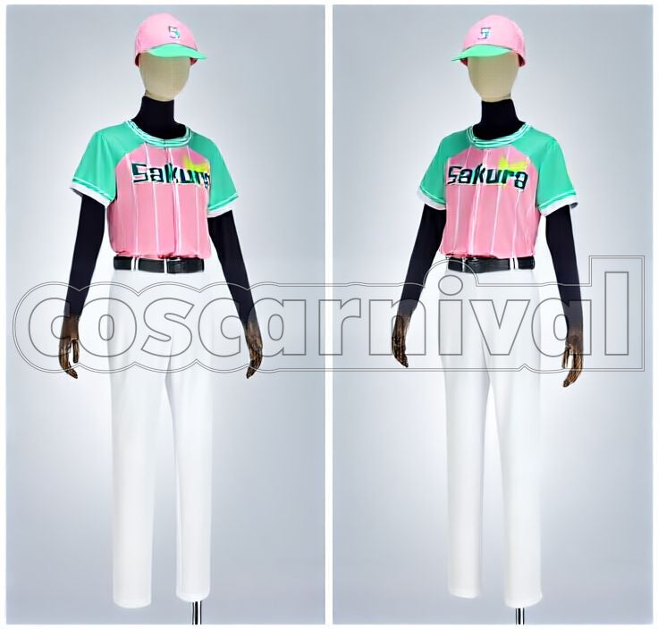 Tenma Sumeragi Kazunari Miyoshi Muku Sakisaka Kumon Hyodo First Crush Baseball Season 2 PV Baseball Uniform Cosplay cosplay costume from A3! Summer Troupe, front view 8