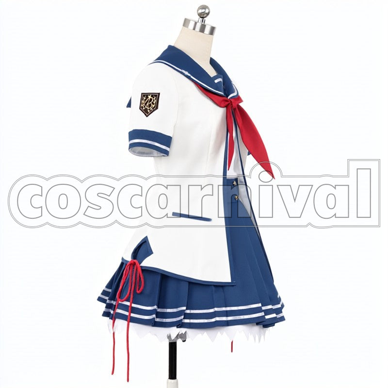 Across the Blue Asuka Kurashina cosplay costume from Aokana: Four Rhythm, side view