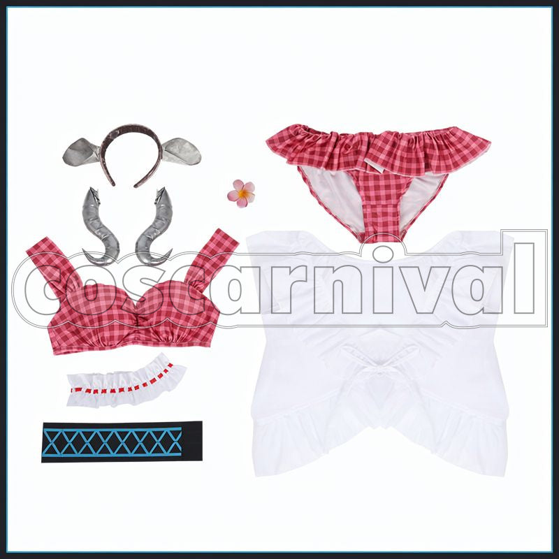 Eyjafjalla Swimsuit Cosplay cosplay costume from Arknights, set view
