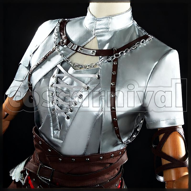 Fiammetta Divine Oath Cosplay cosplay costume from Arknights, front view 7