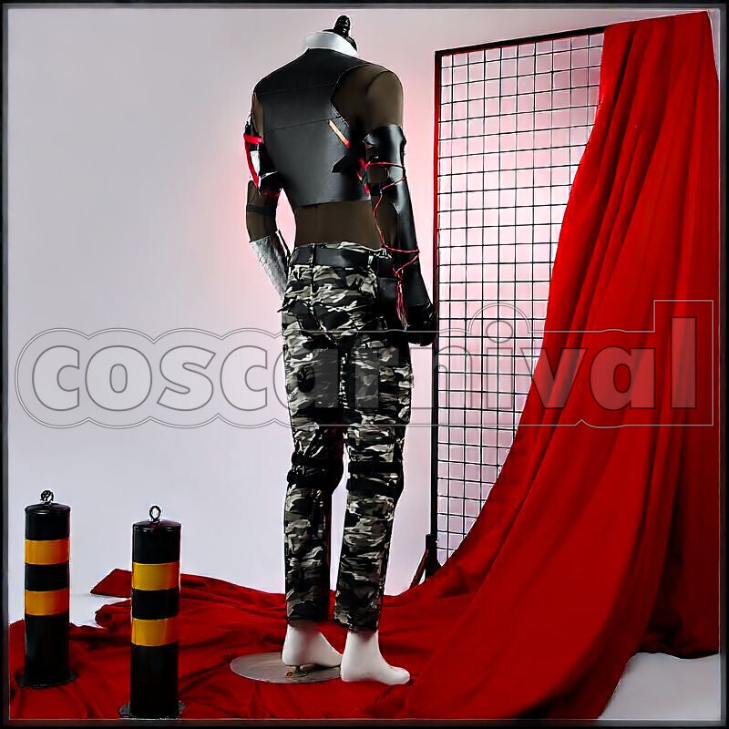 Hoederer Cosplay cosplay costume from Arknights, back view 2