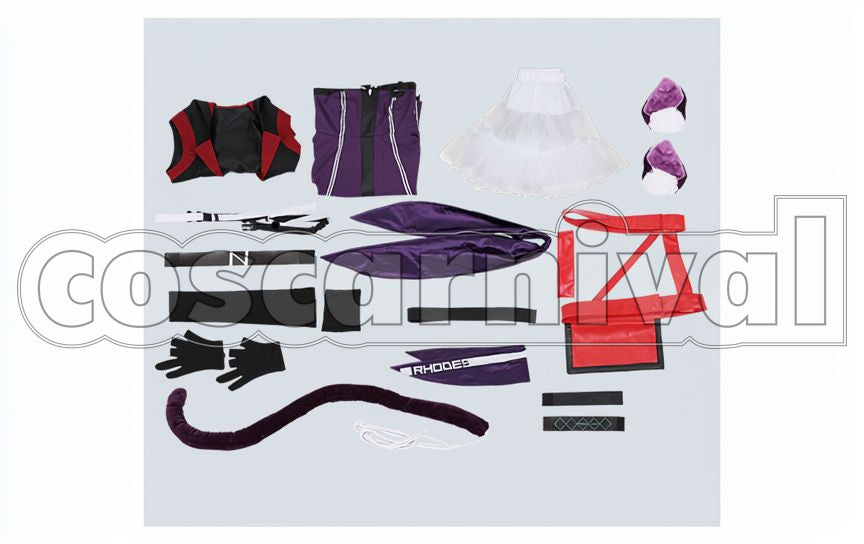 Melantha Cosplay cosplay costume from Arknights, set view