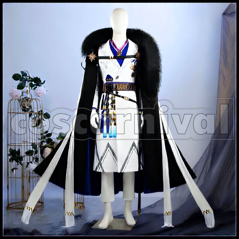 SilverAsh the Reignfrost Cosplay cosplay costume from Arknights, front view 2