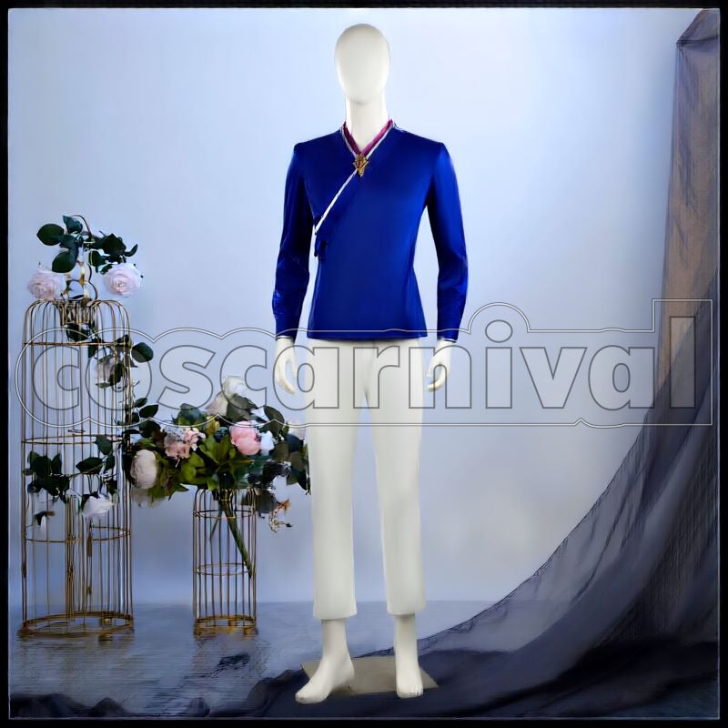 SilverAsh the Reignfrost Cosplay cosplay costume from Arknights, front view 4