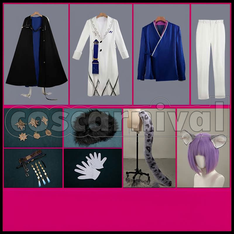 SilverAsh the Reignfrost Cosplay cosplay costume from Arknights, set view