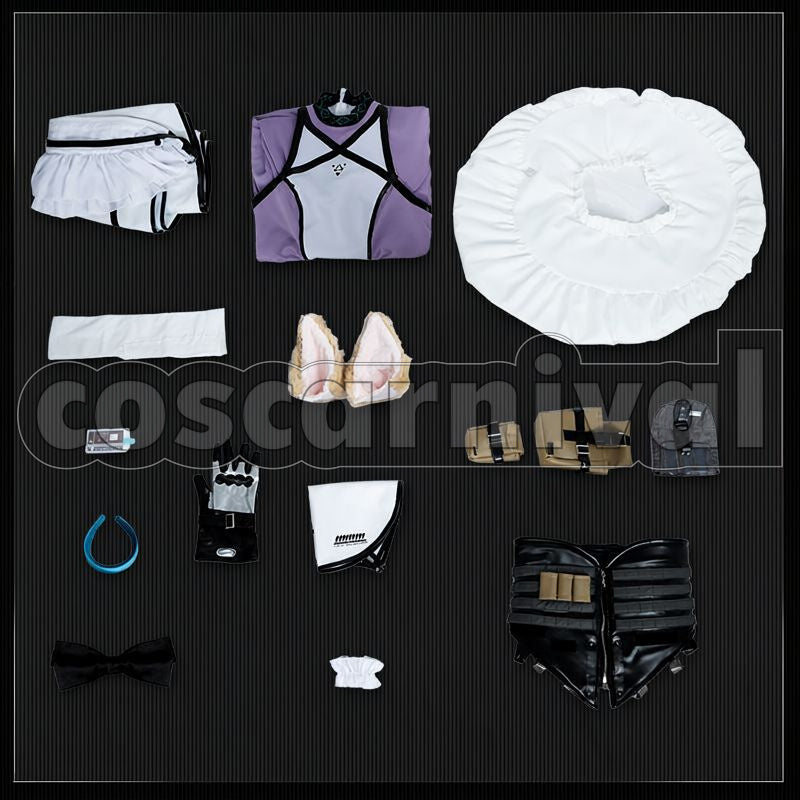 Suzuran Cosplay cosplay costume from Arknights, set view