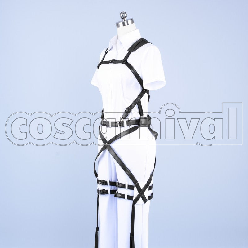 Survey Corps Mikasa Ackerman cosplay costume from Attack on Titan, side view 3