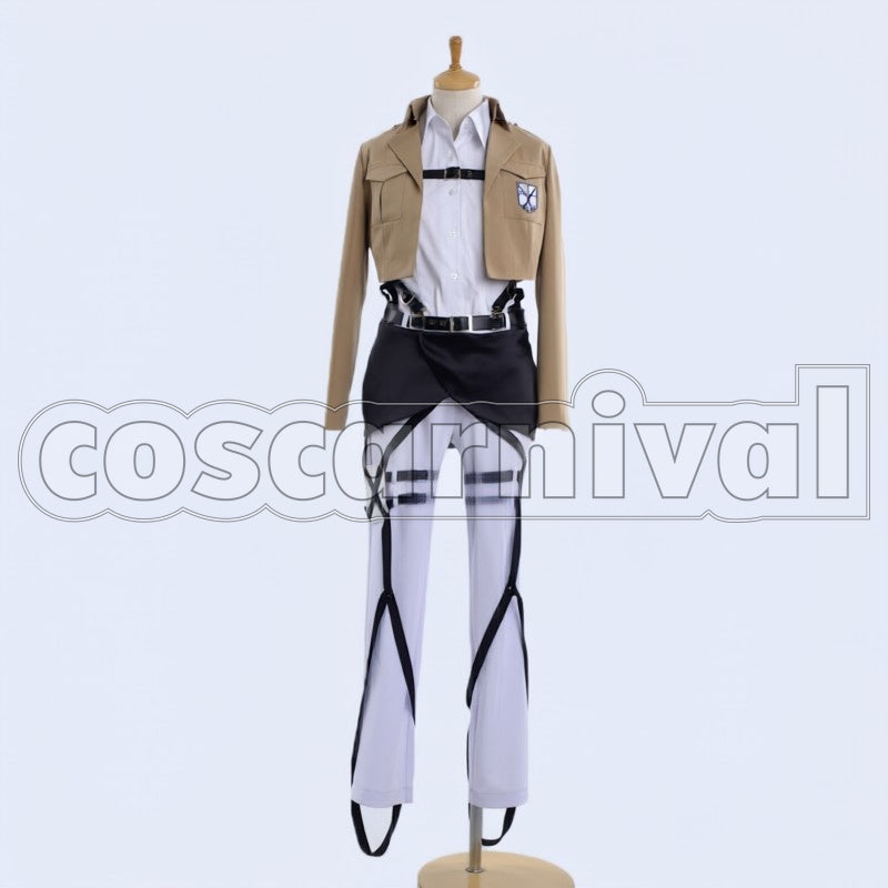 Survey Corps Mikasa Ackerman cosplay costume from Attack on Titan, front view 3