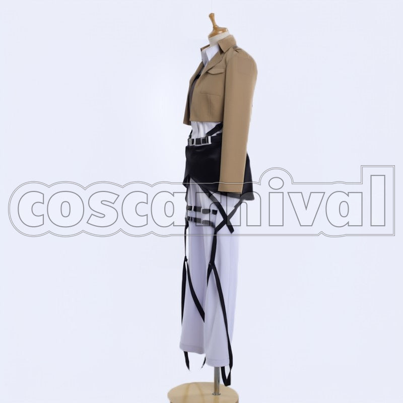 Survey Corps Mikasa Ackerman cosplay costume from Attack on Titan, side view
