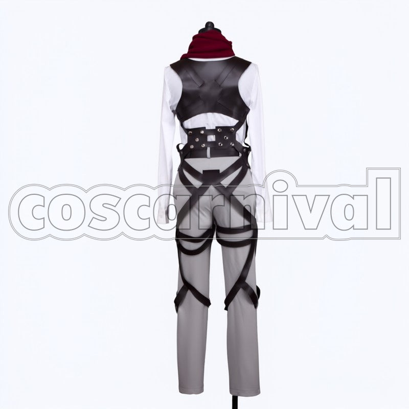 Survey Corps Mikasa Ackerman cosplay costume from Attack on Titan, back view