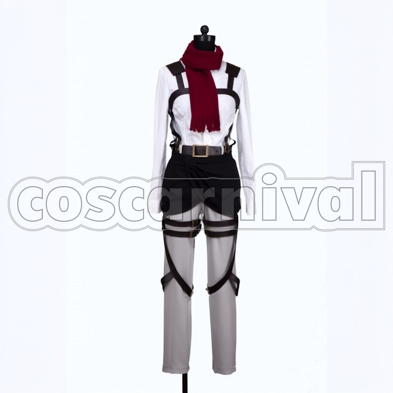 Survey Corps Mikasa Ackerman cosplay costume from Attack on Titan, front view 3