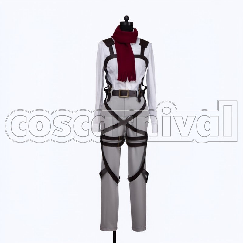 Survey Corps Mikasa Ackerman cosplay costume from Attack on Titan, front view 4