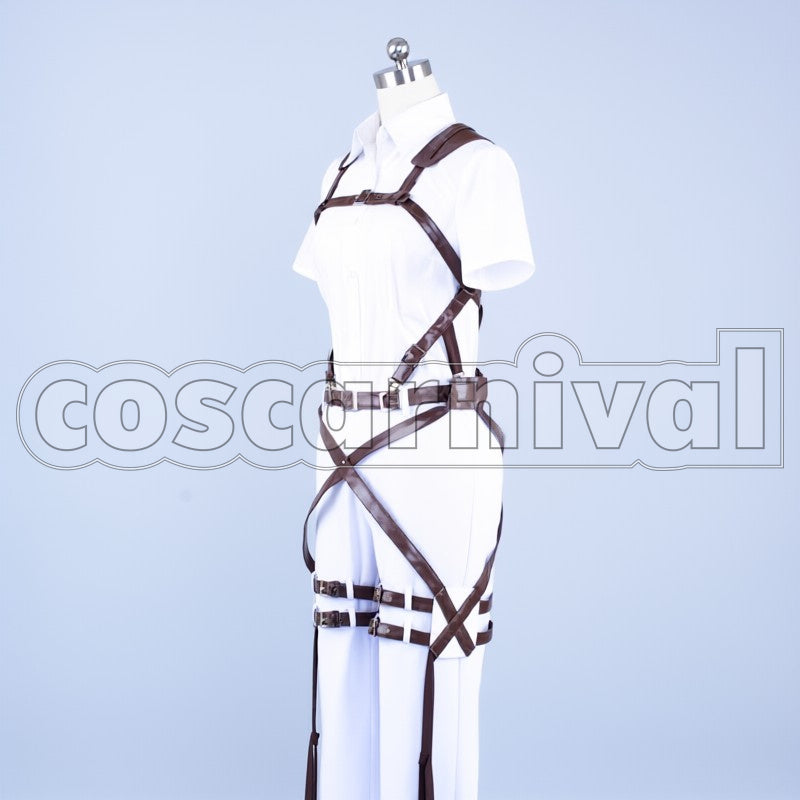 Survey Corps Mikasa Ackerman cosplay costume from Attack on Titan, side view 2