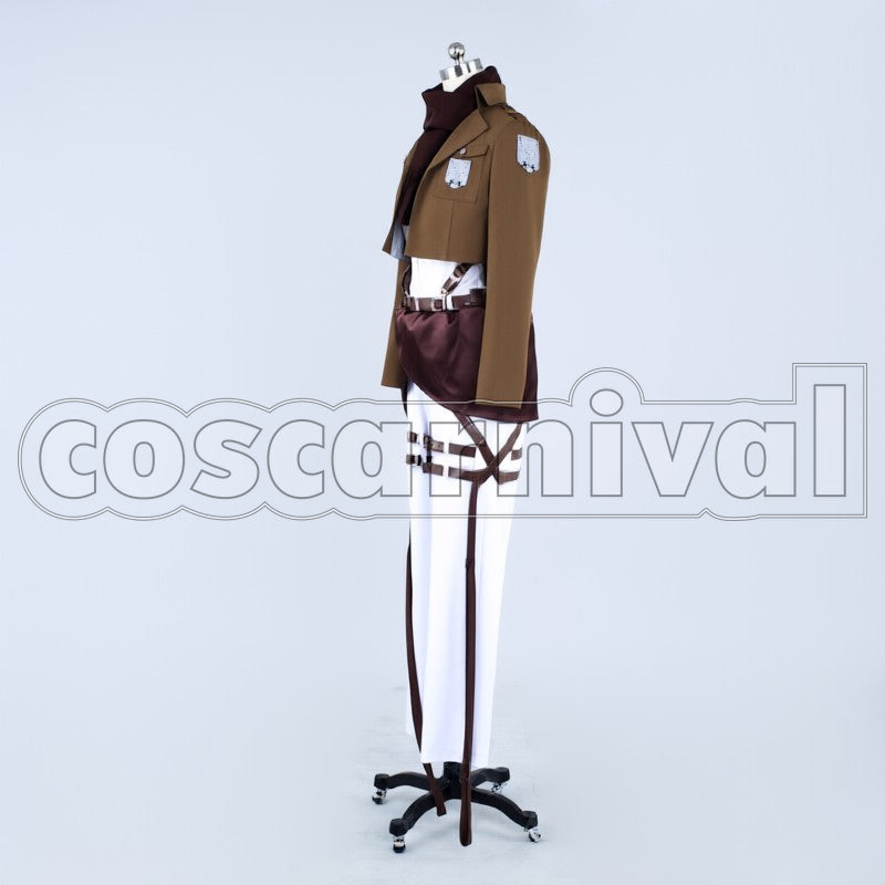 Survey Corps Mikasa Ackerman cosplay costume from Attack on Titan, side view