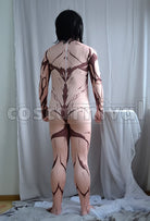 Eren Yeager Titan Form Lycra Spandex Full-Body cosplay costume from Attack on Titan, back view