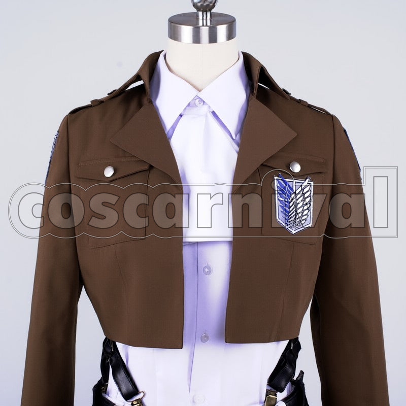 Survey Corps Captain Levi cosplay costume from Attack on Titan, front view 3