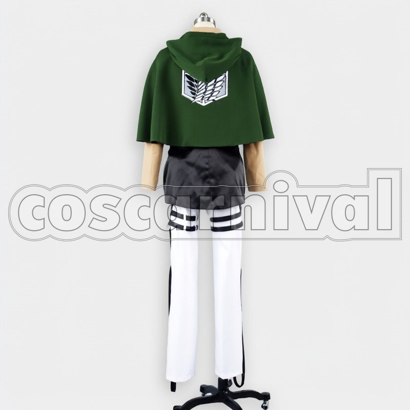 Survey Corps Captain Levi cosplay costume from Attack on Titan, back view