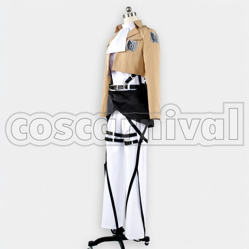 Survey Corps Captain Levi cosplay costume from Attack on Titan, side view