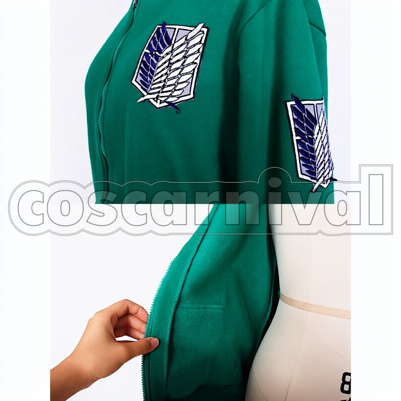 Levi Eren Yeager Hoodie cosplay costume from Attack on Titan, detail-1