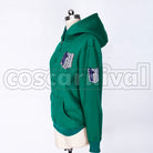 Levi Eren Yeager Hoodie cosplay costume from Attack on Titan, side view